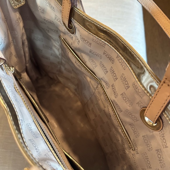 Michael Kors Metallic Gold Tote - Picture 3 of 8